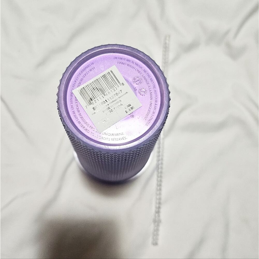 Starbucks New RARE Icy Lilac Iridescent Holiday 2021 Studded 24 oz Venti tumbler - Picture 7 of 12